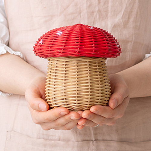 라탄 장난감바구니 수납 바스켓 정리 과일모양 원형 옷 야채 소품 머쉬룸