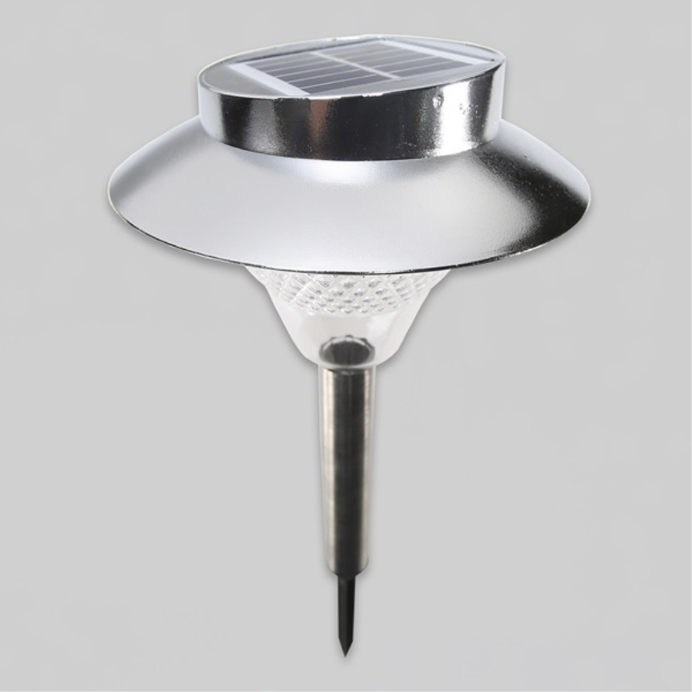 LED 태양광 벽등 정원등 24LED 12W 실버 주광색 계단 테라스 팩형 잔디등 겸용 - 상세 이미지 2