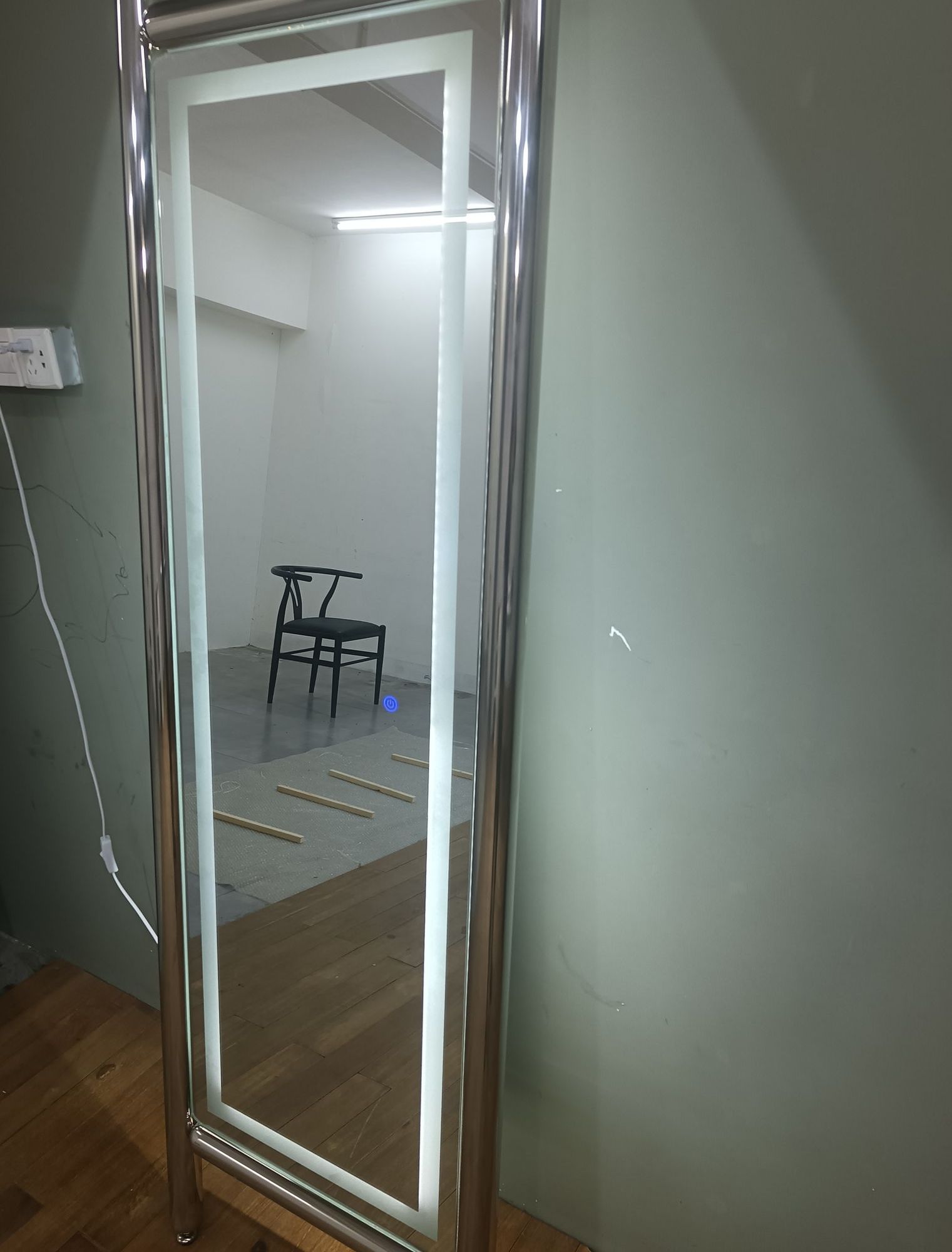 빈티지 전신거울 볼드 스텐레스 스탠딩 벽걸이 대형 - 상세 이미지 3