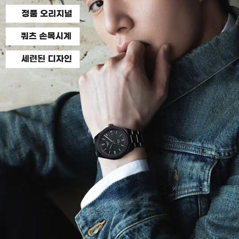 남성 쿼츠시계 스테인리스 밴드 정품 스위스 패션워치 - 상세 이미지 3