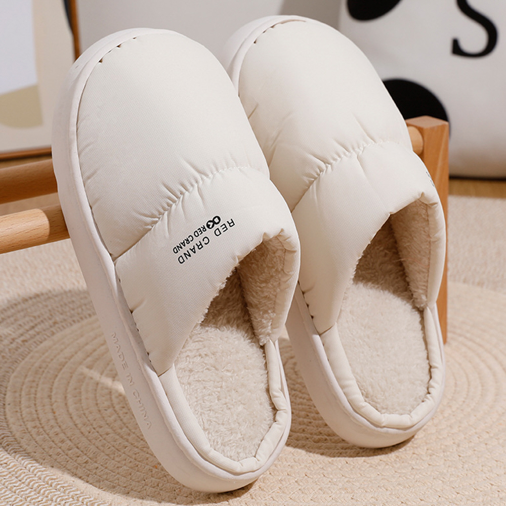 포근 패딩 털실내화 겨울 방한 쿠션 푹신한 거실화 사무실 거실 실내 슬리퍼