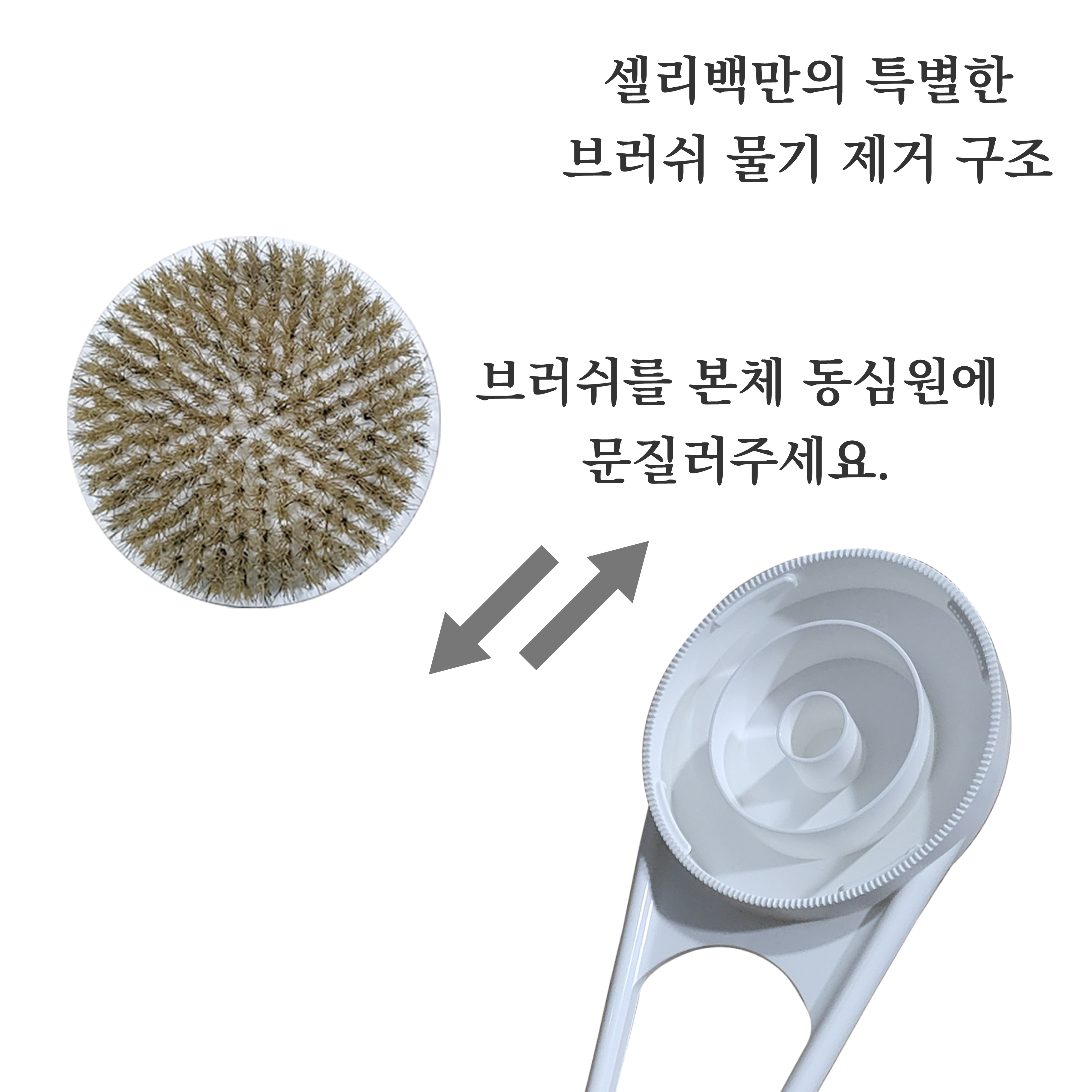 [국산]셀리백 3-in-1 등로션 바디브러쉬 풀세트 등드름 드라이브러싱 각질제거 바디케어 - 상세 이미지 3