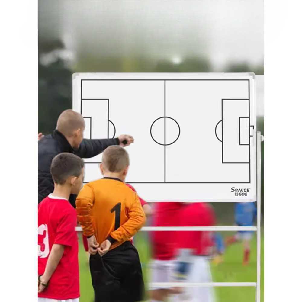 축구 작전판 보드 코치 전술 전개 휴대용 훈련 도구 축구 43x50cm 양면 (펜+체스+지우개) - 상품 이미지