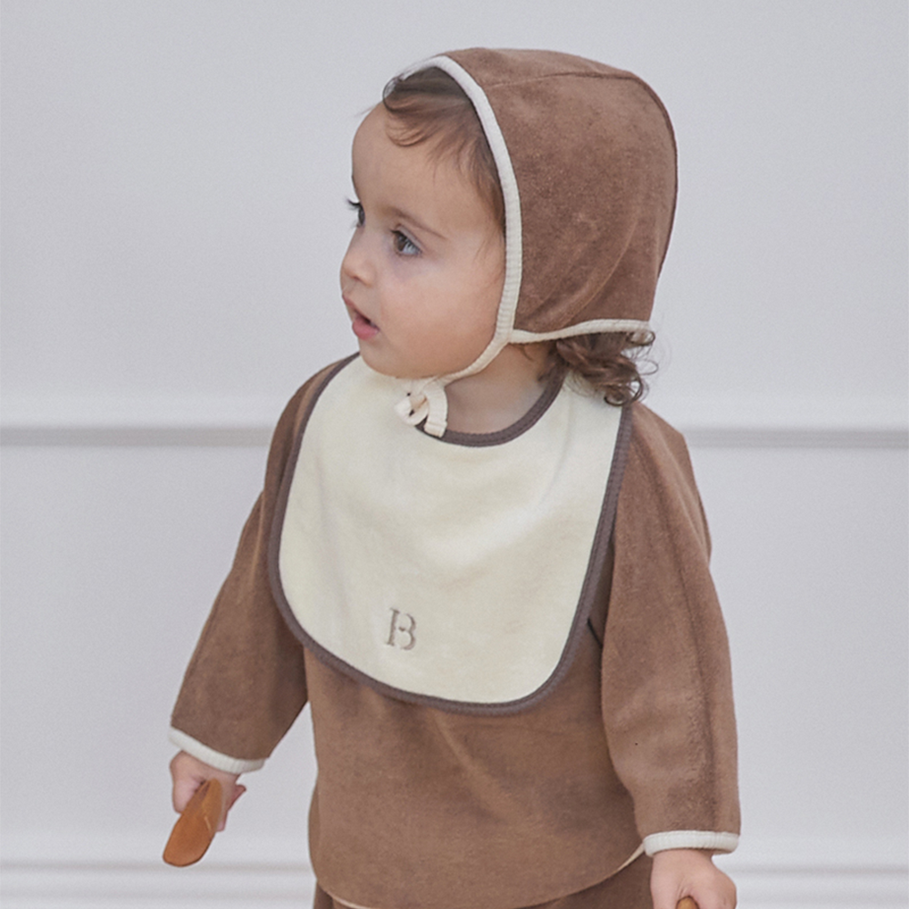유럽풍 신생아 빕 빌리 프레니 테리 아기 턱받이 이유식 유아 용품 문센룩 아기외출복