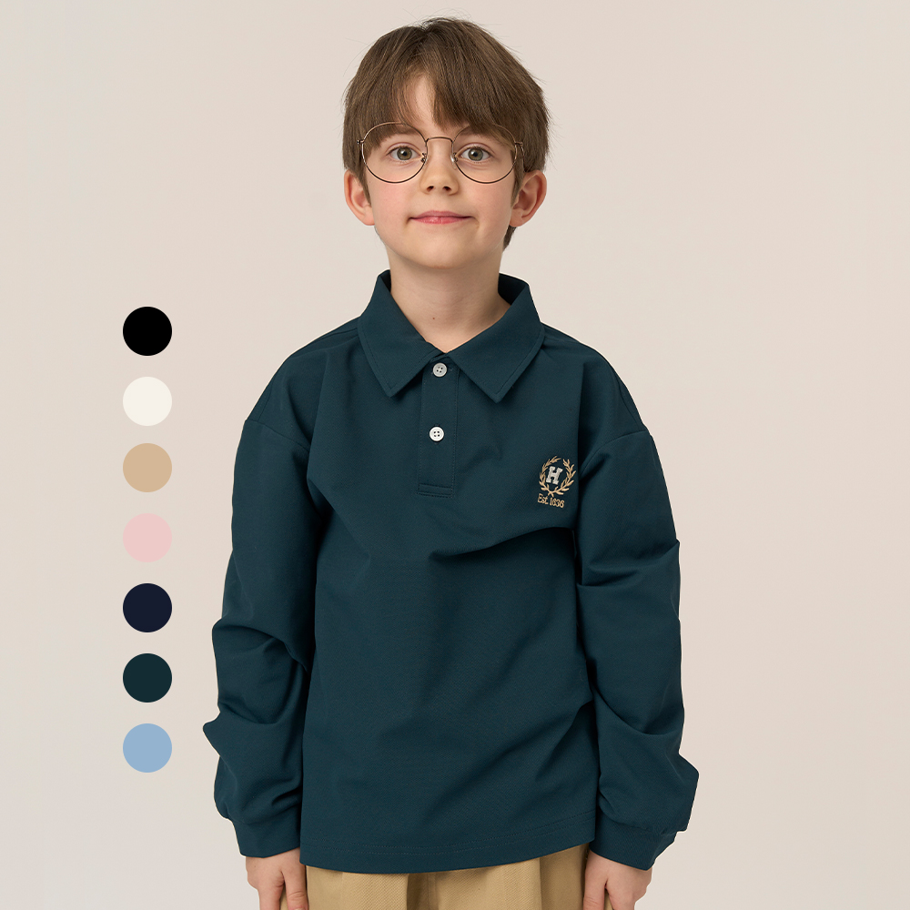 하버드키즈 H로고 베이직 카라 티셔츠 B5S030 - 상품 이미지