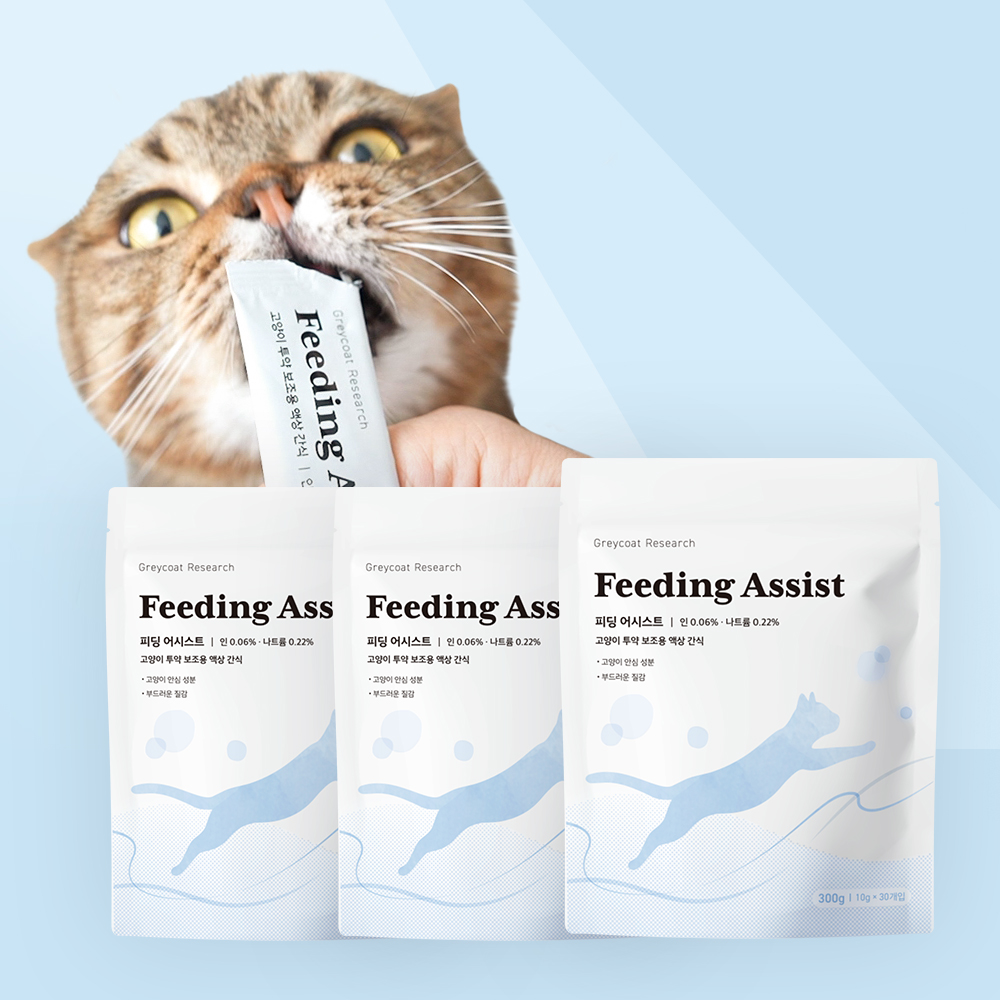 야옹섬 고양이 간식 신장 인 0.06 나트륨 0.22 피딩어시스트 액상 닭고기, 10g, 90개 제품 이미지