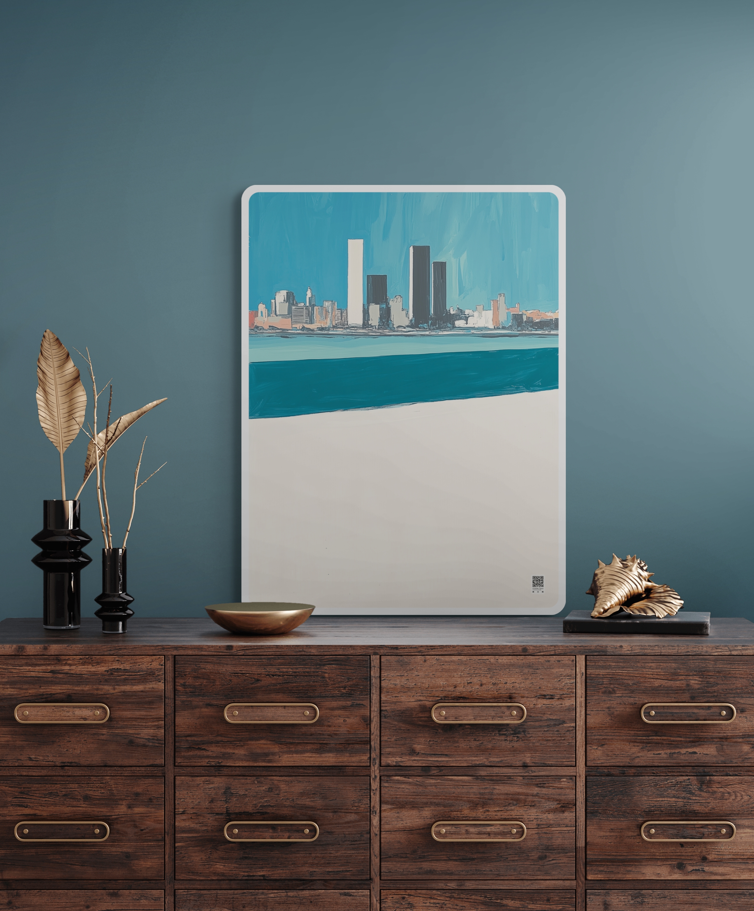 접이식 액자 테이블 집들이선물 이사 선물 결혼 그림 미술관 풍수 강1 대(48x72)