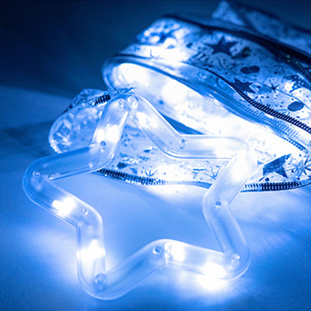 크리스마스 LED 리본 장식 단품 (별 화이트) - 상품 이미지