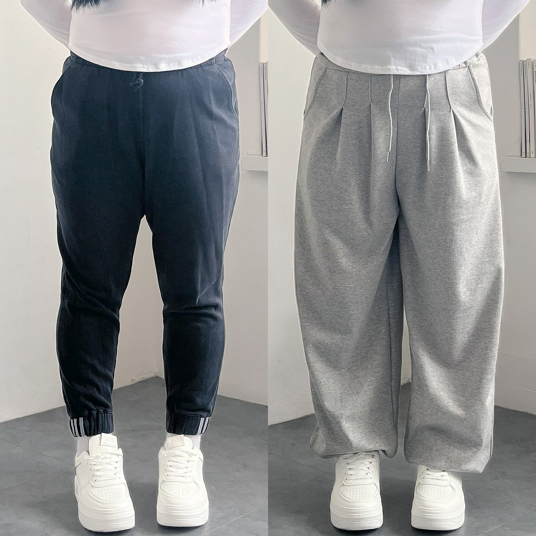 핀턱 조거 트레이닝팬츠 - 상품 이미지