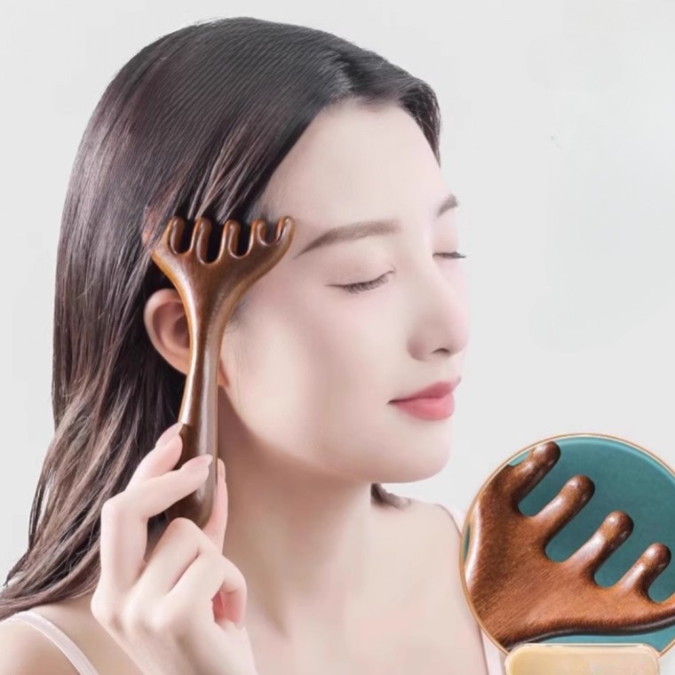 마사지기 두피 괄사빗 머리지압 얼굴 관리 마사지빗 - 상품 이미지