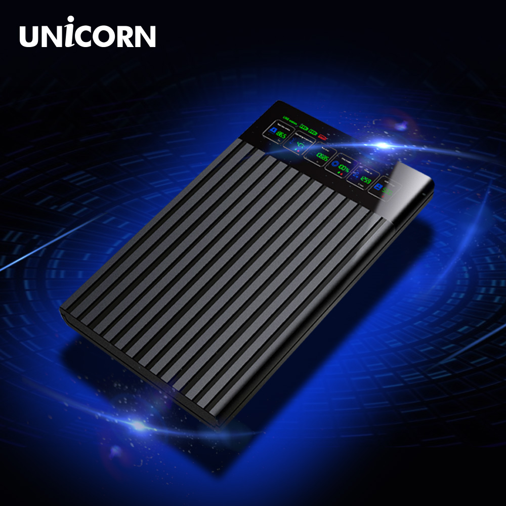 유니콘 스마트LCD 2.5인치 HDD SSD 외장하드케이스 USB3.2Gen1 A+C타입젠더 슬라이딩결합 HSD-L20 이미지 8