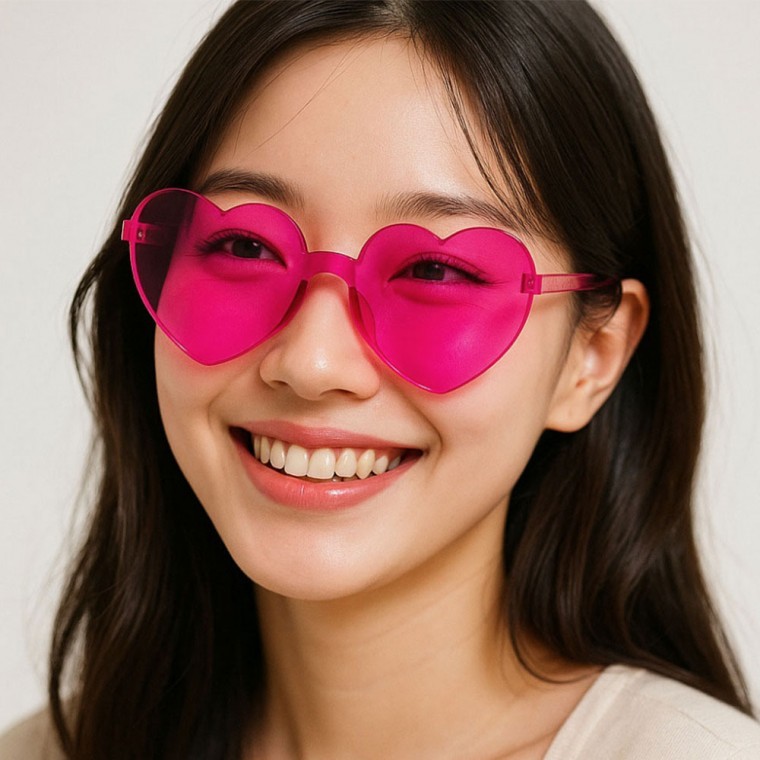 하트 선글라스 생일 파티 안경 기념일 촬영 소품 색안경 - 메인 이미지
