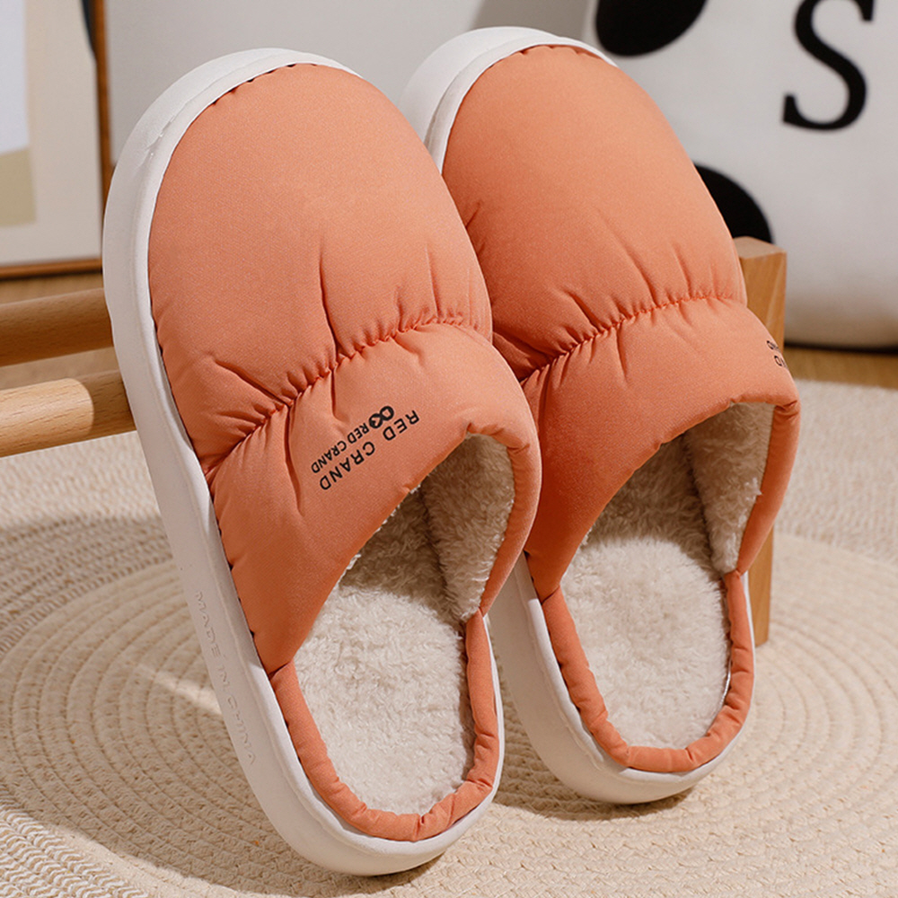 포근 패딩 털실내화 겨울 방한 쿠션 푹신한 거실화 사무실 거실 실내 슬리퍼