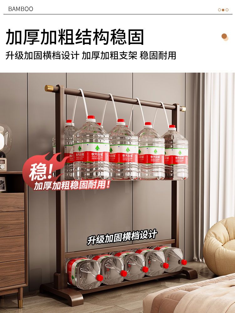 원목 행거 스탠드 선반 이동식 옷걸이 나무 옷 인테리어 수납 우드 접이식 우드 - 길이 60cm - 상세 이미지 4