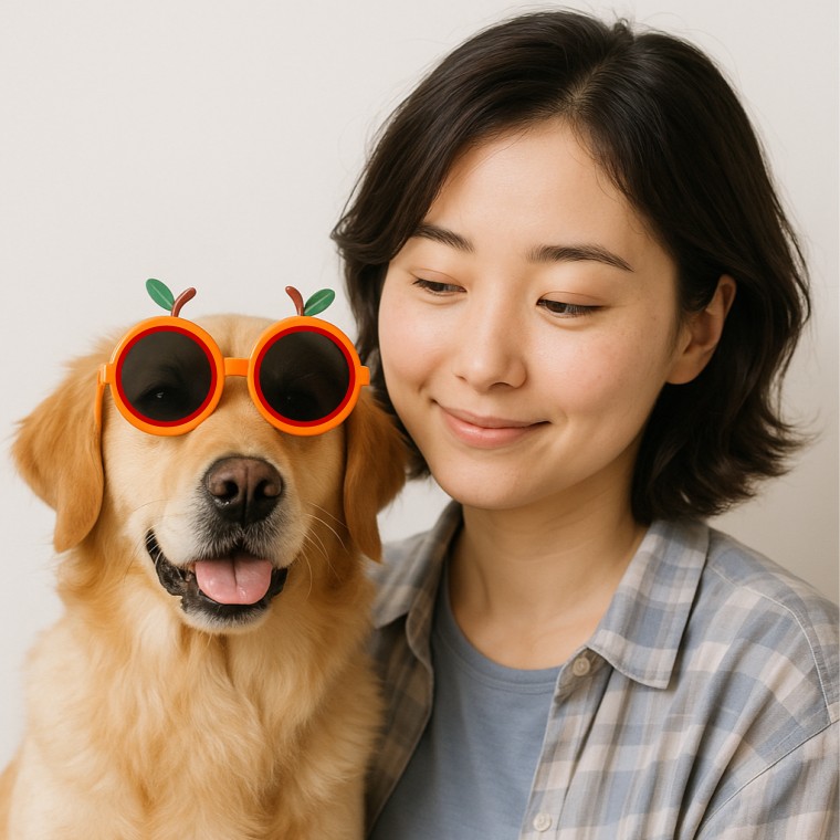 제주소품 커플 귤선글라스 귤안경 강아지 반려견 선글라스 여행 기념품 소품샵 - 메인 이미지