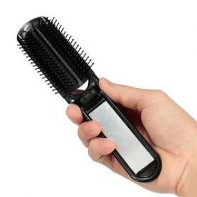 폴더빗 거울빗 휴대용 헤어브러쉬 여행용 헤어브러쉬 FU00065 - 메인 이미지
