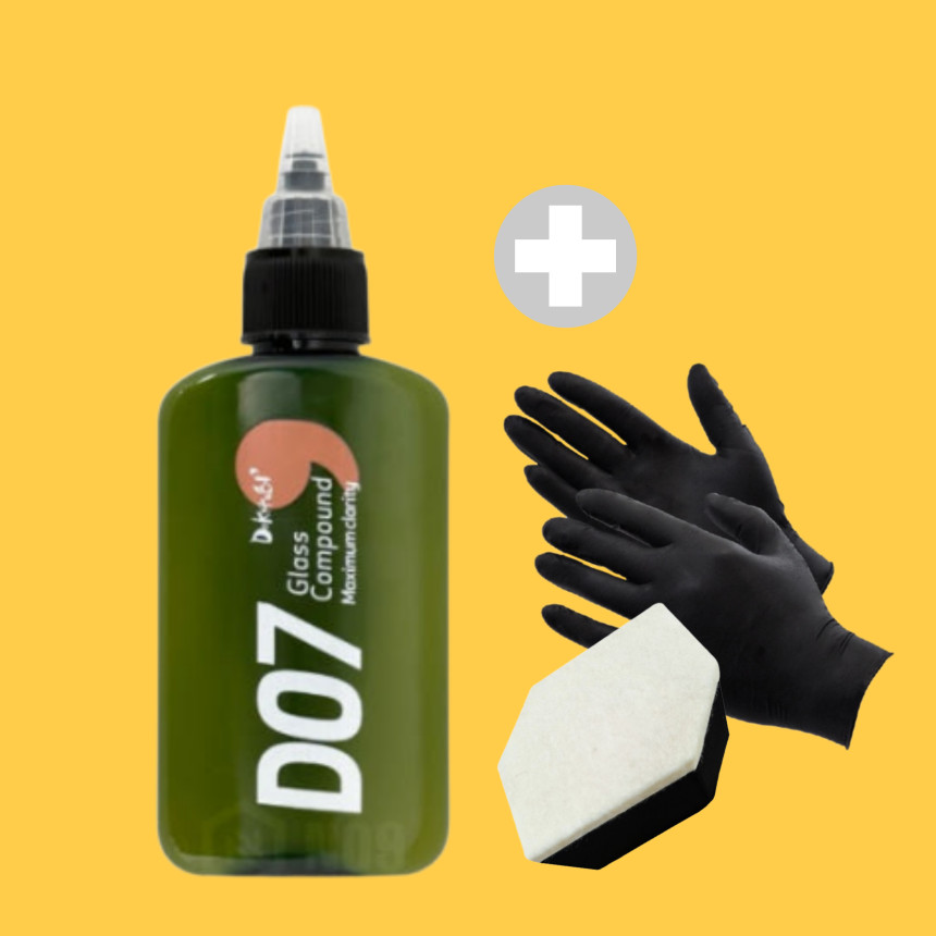 도깨비 D07 유막제거제 100ml 글래스 컴파운드자동차 세차 관리 유막제거 어플리케이터 패드 어플