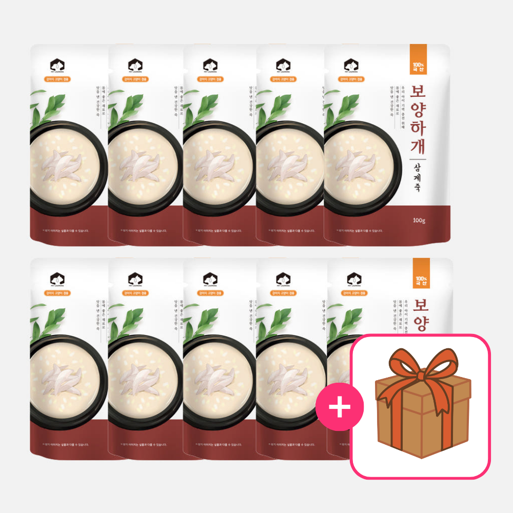 보양하개 강아지 삼계탕 삼계죽 닭고기, 100g, 10개 - 메인 이미지