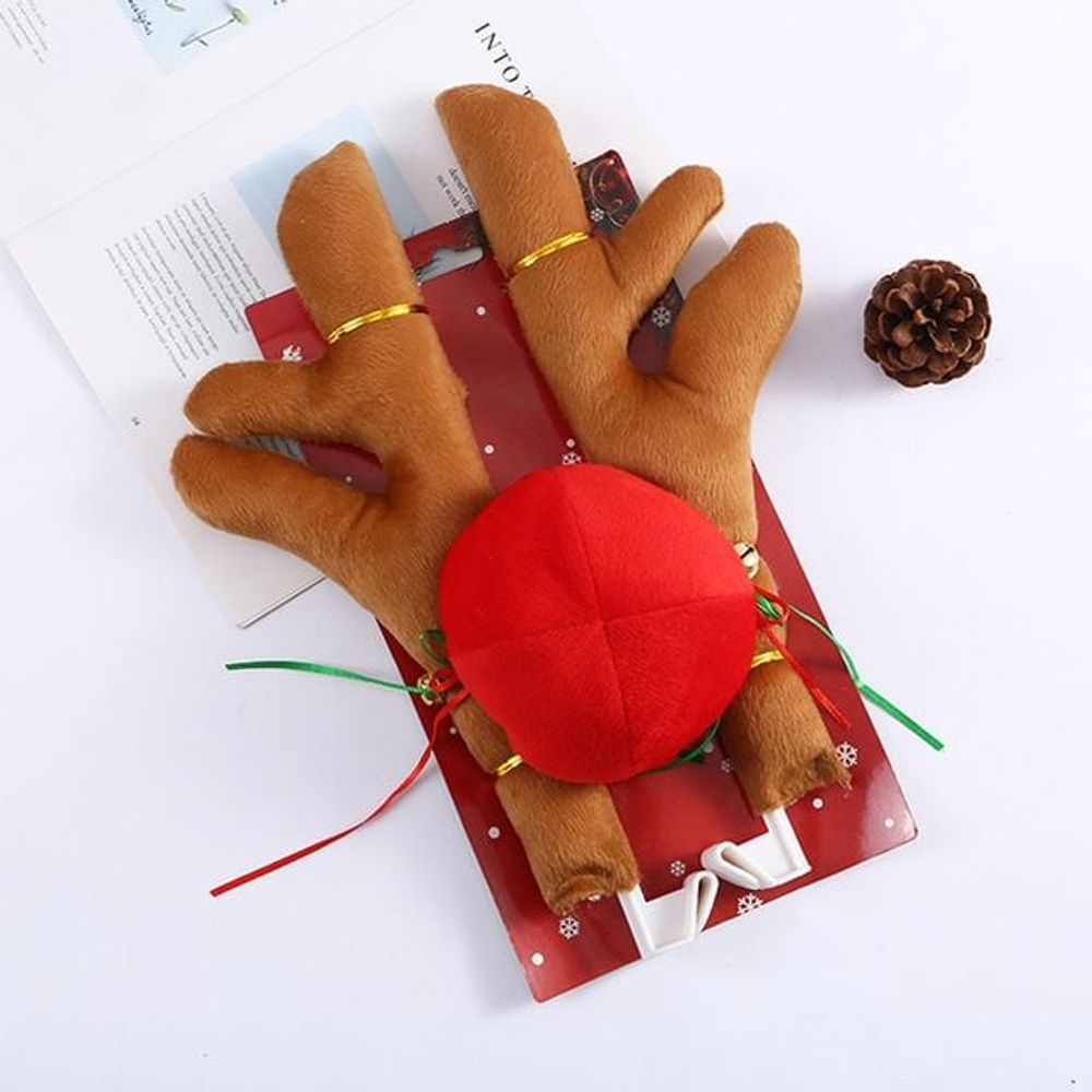 루돌카 차량 사슴뿔 빨간코 데코 루돌프 - 상품 이미지