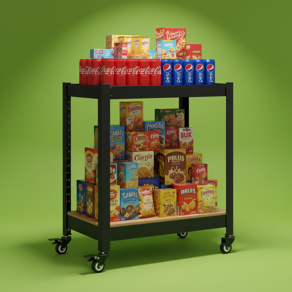 바퀴선반 바퀴달린선반 틈새 트롤리 이동식 트레이 홈던트 2단 303075