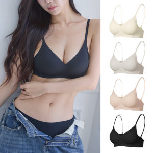 핑크앤다이아 컴포트 브라 노와이어 심리스 일체형패드 뽕브라 여자속옷 스포... 착용 후기 | 사이즈/핏 총정리 - 상품 이미지 1
