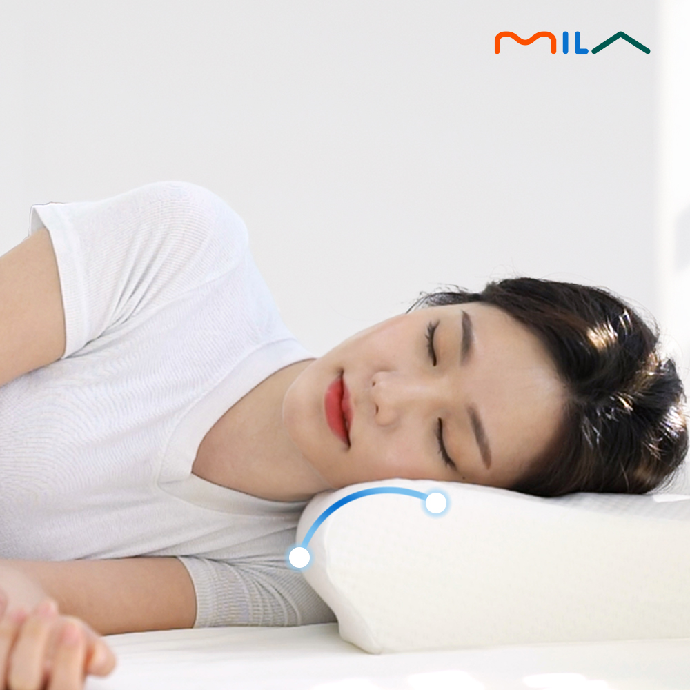 [병원 사용]밀라 경추 코골이 냉감베개 옆으로자는 닥터사이드 화이트, 1개