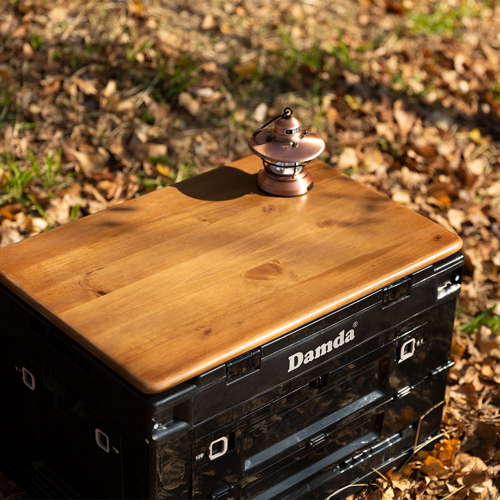 담다 우드상판 원목 폴딩바스켓 폴딩카트 폴딩박스 커버 감성 캠핑 테이블