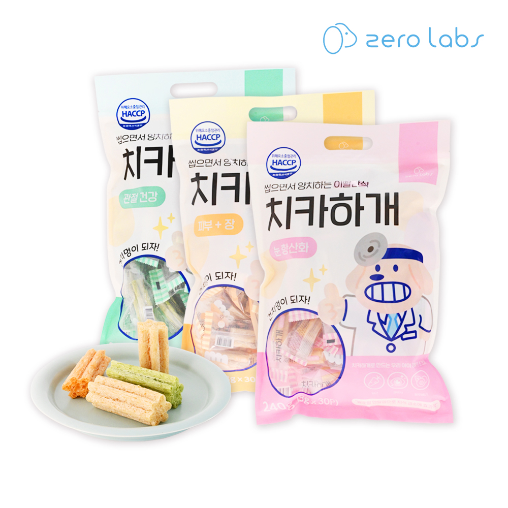 제로랩스 치카하개30p관절건강 외 2종, 국내산 강아지 치석제거덴탈껌 발포형기능성껌240g 기능성 케어 강아지 화식 간식 - 상세 이미지 4