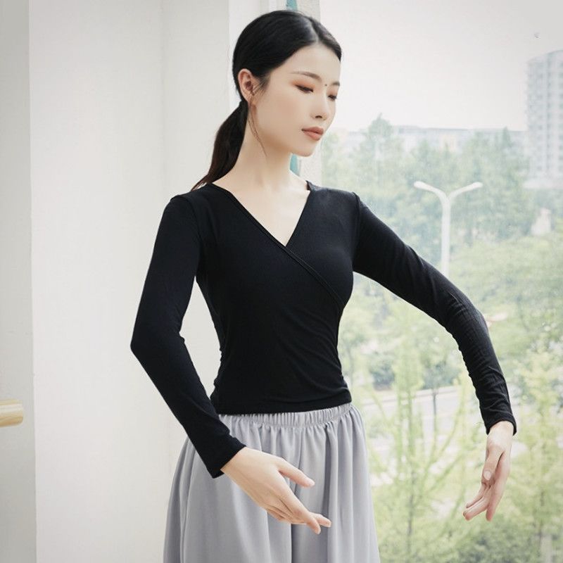 블루 검정 S 반팔 랩 퍼플 강황 V넥 긴팔 상의 그린 - 상세 이미지 4