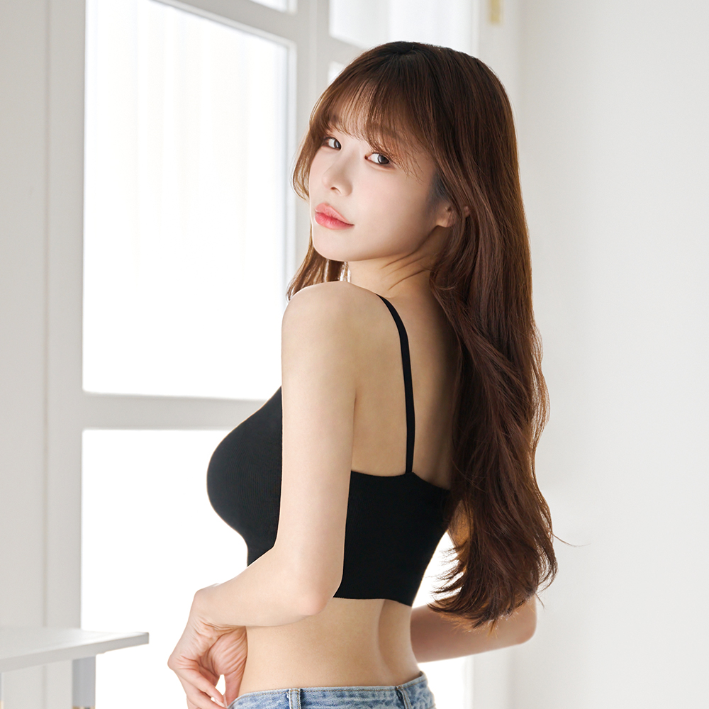 이너리즘 기모 골지 노와이어 심리스 브라 1+1 노와이어 스포츠 브라탑 여자 속옷 - 상세 이미지 3