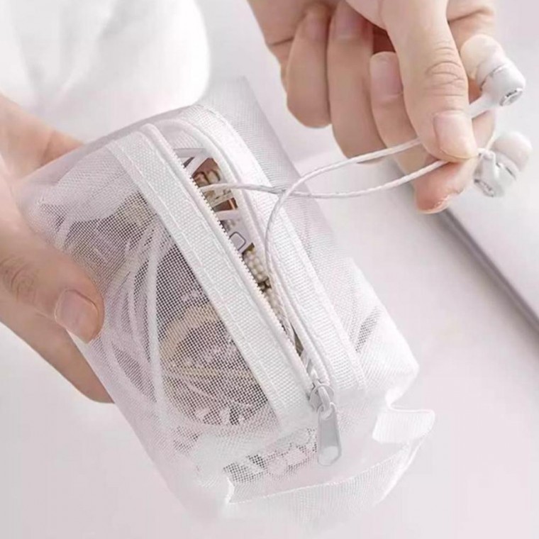 메쉬파우치 방수파우치 투명 미니 휴대용 보관 파우치 - 메인 이미지