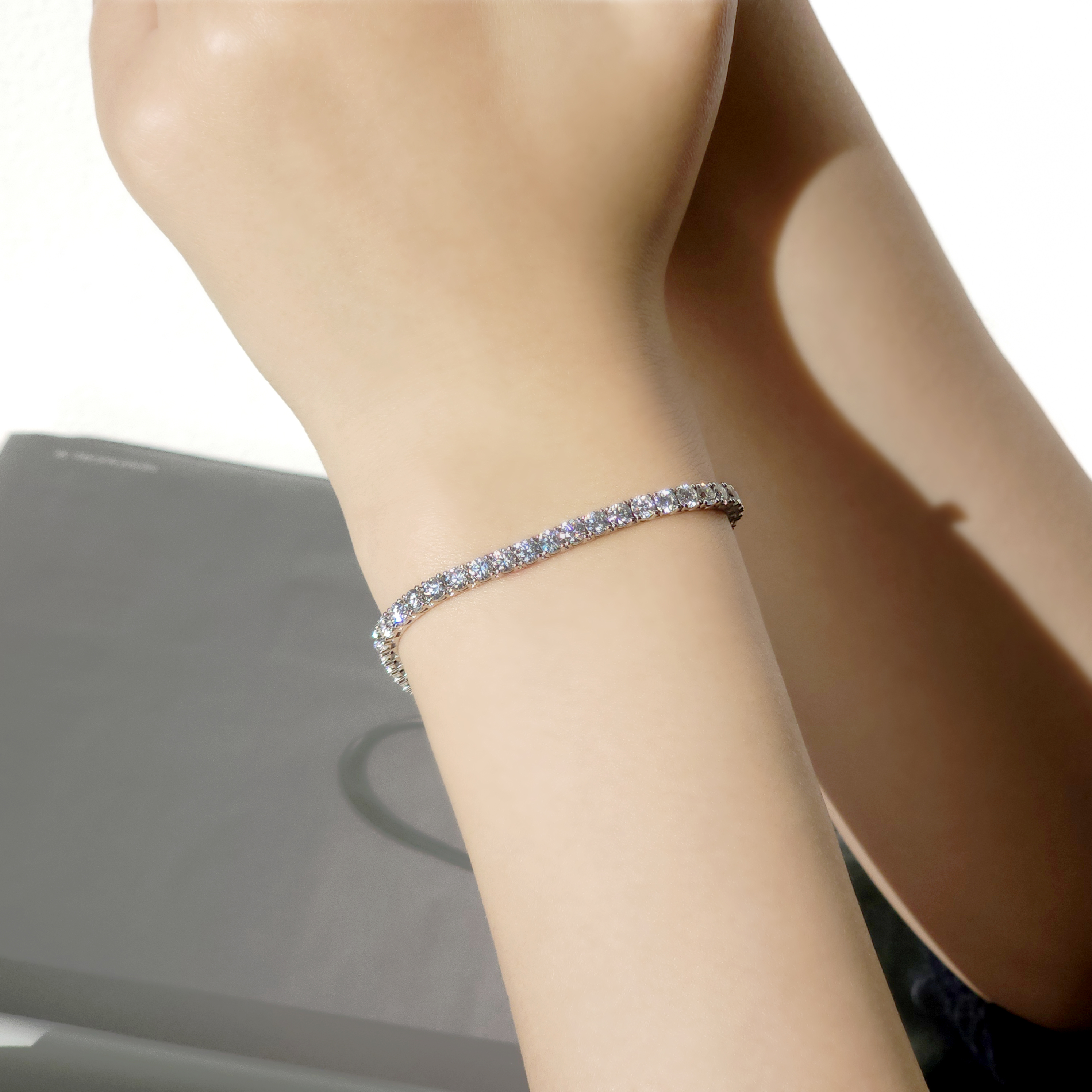 랩다이아 테니스팔찌 3.5mm 고퀄리티 랩다이아몬드 14k 18k - 상세 이미지 4