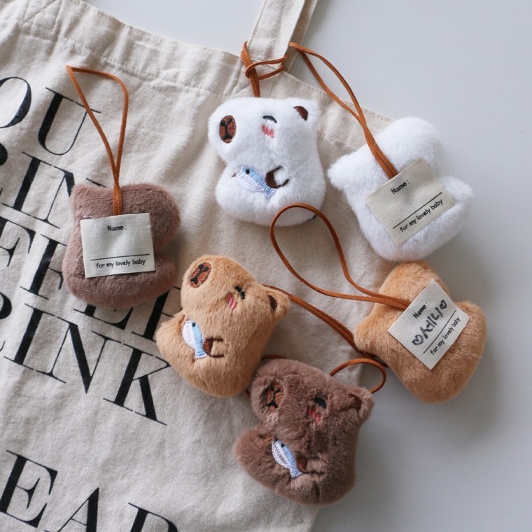 카피바라 인형 네임택 이름표 키링 [3종 어린이집 유치원 네임텍 가방 낮잠이불 캐리어 네임 태그 이니셜] - 상품 이미지