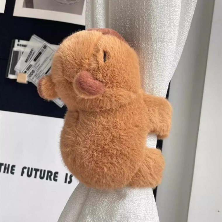 커텐집게인형 곰인형 카피바라팔찌 후사고리 커튼묶기 - 메인 이미지