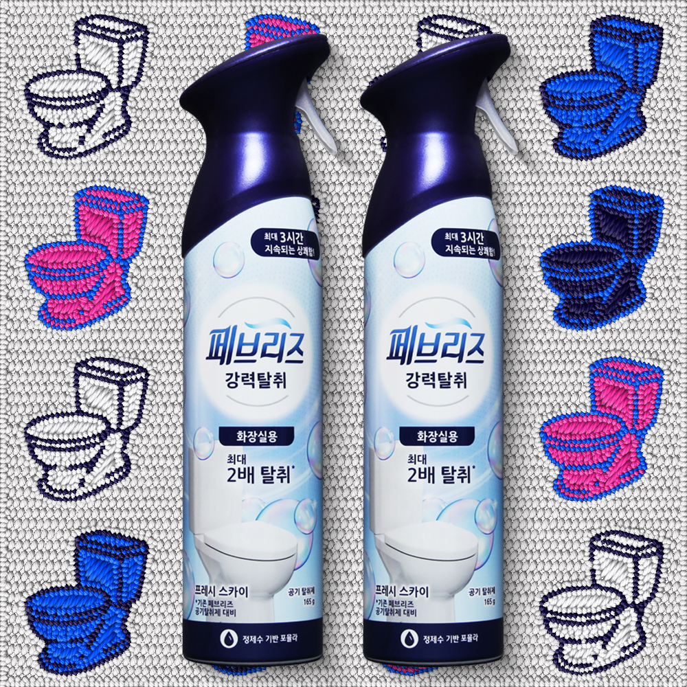 페브리즈 에어 화장실용 프레시스카이 상쾌한하늘향 공기탈취제 165g 2개 - 메인 이미지