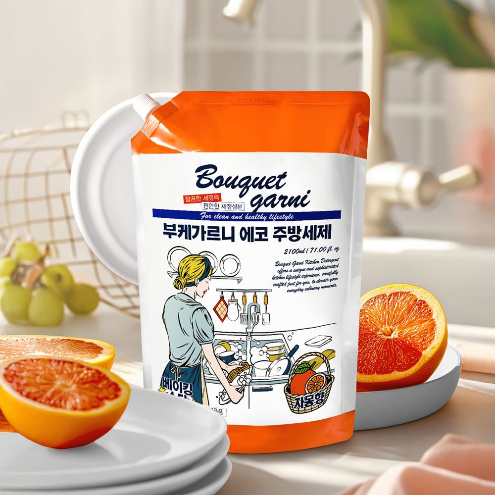 [2개] 부케가르니 에코 주방세제 리필 2.1L 레몬향 이미지 4