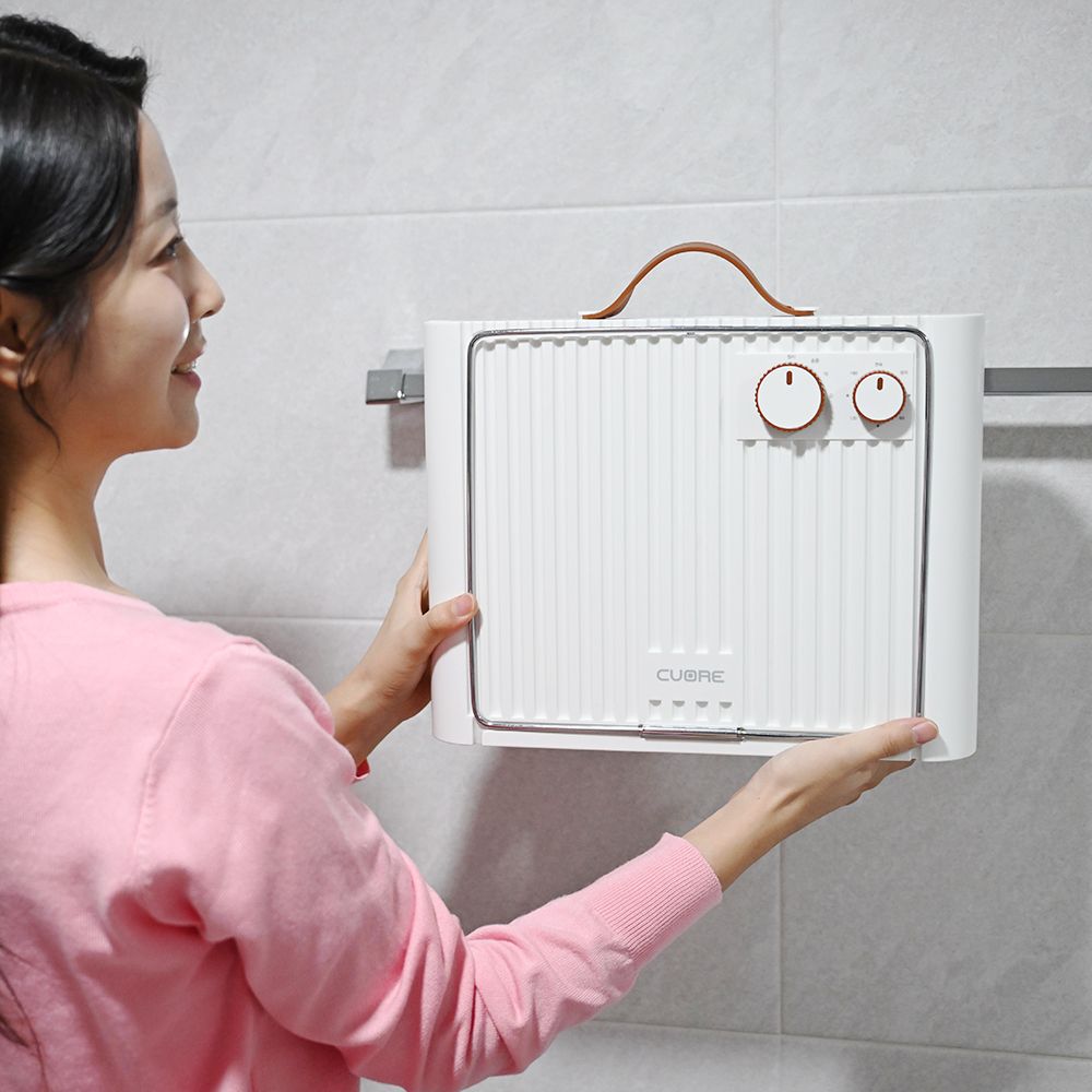 쿠오레 욕실 온풍기 가정용 벽걸이 전기 화장실 무타공 난방기 PTC 히터 CH-B20W