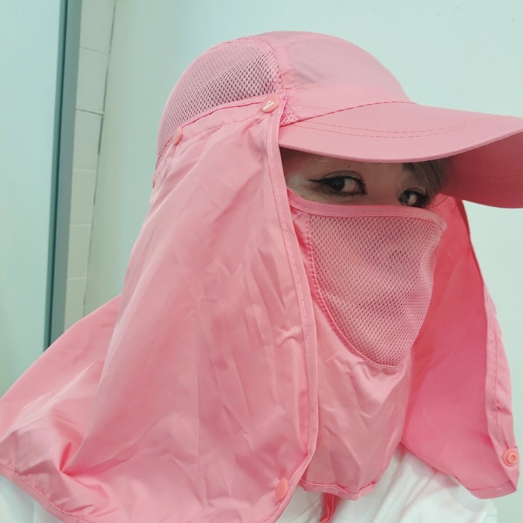 남녀공용 자외선 방수 햇빛차단 캡모자 등산 마스크 낚시 차양막 모자 - 상품 이미지