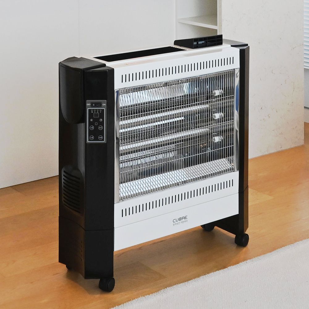 쿠오레 카본히터 전기난로 전기히터 원적외선 온풍팬 3D입체난방 3단온도조절 CH-33F