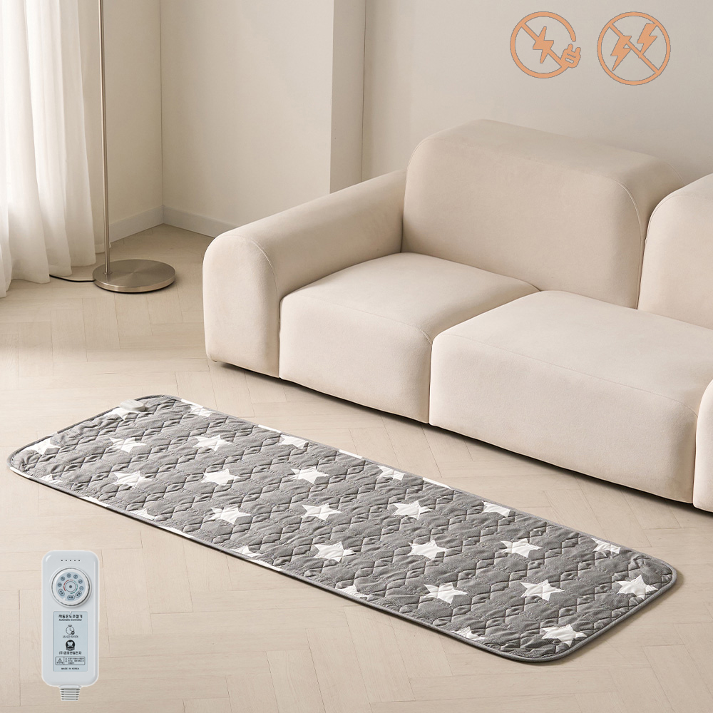 전기요 안전 무자계 전자파안심 탄소매트 1인용 전기장판 웨이브스타 미니싱글