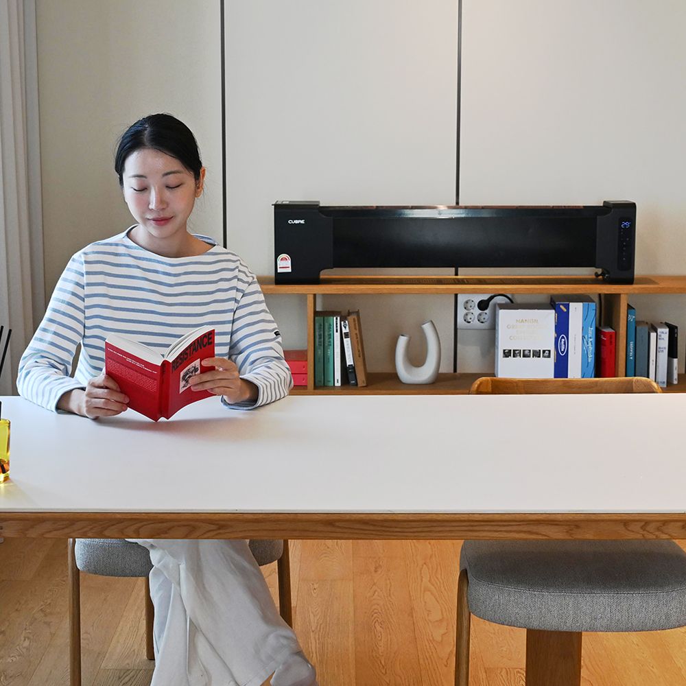 쿠오레 불멍 전기 가습 히터 가정용 거실 사무실 온풍기 벽난로 인테리어 CH-LH20B