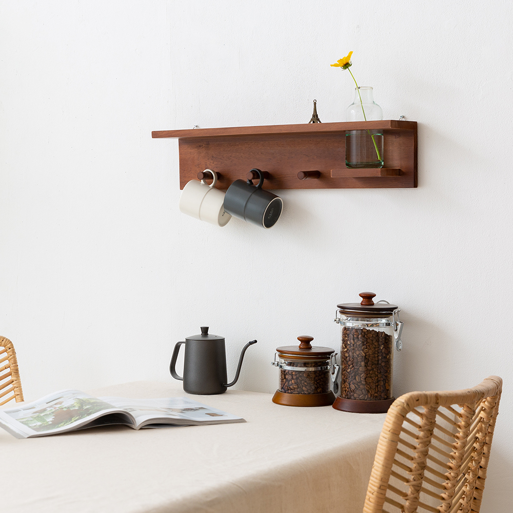 쿠쿠마 원목 벽걸이 벽선반 주방 거실 펜트리 다용도 수납선반 인테리어