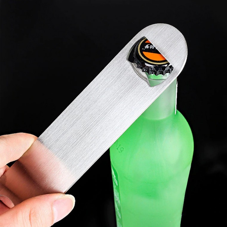 일자 스텐 맥주병 따개 병뚜껑 병따개 오프너 - 상품 이미지