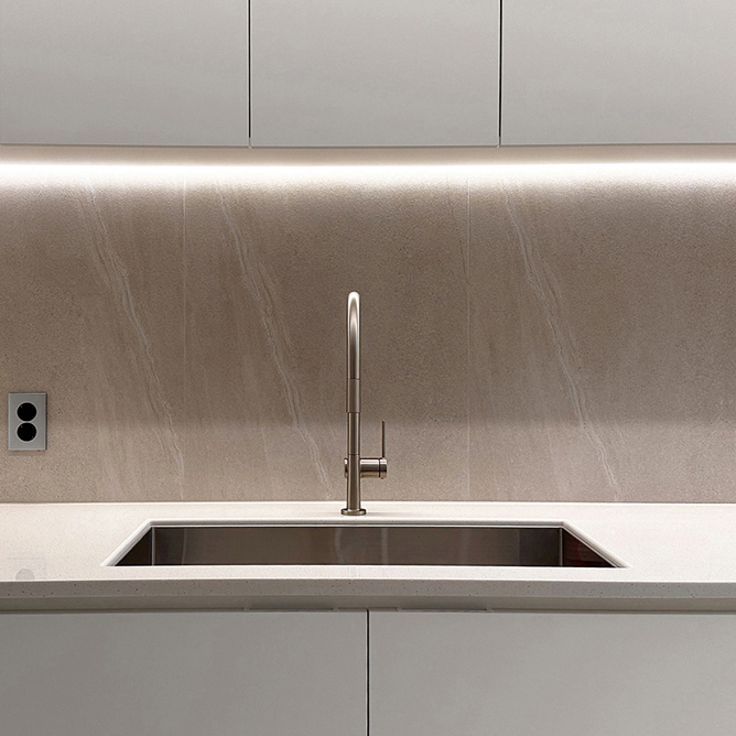 라우체 아르띠 U형 무광 니켈 주방 싱크수전 TM0028UN