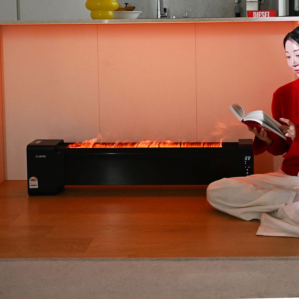 쿠오레 불멍 전기 가습 히터 가정용 거실 사무실 온풍기 벽난로 인테리어 CH-LH20B