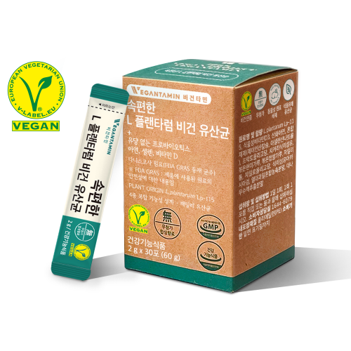 비건타민 신바이오틱스 유당없는 유당불내증 식물성 락토프리 비건 유산균 30포, 1개 제품 이미지