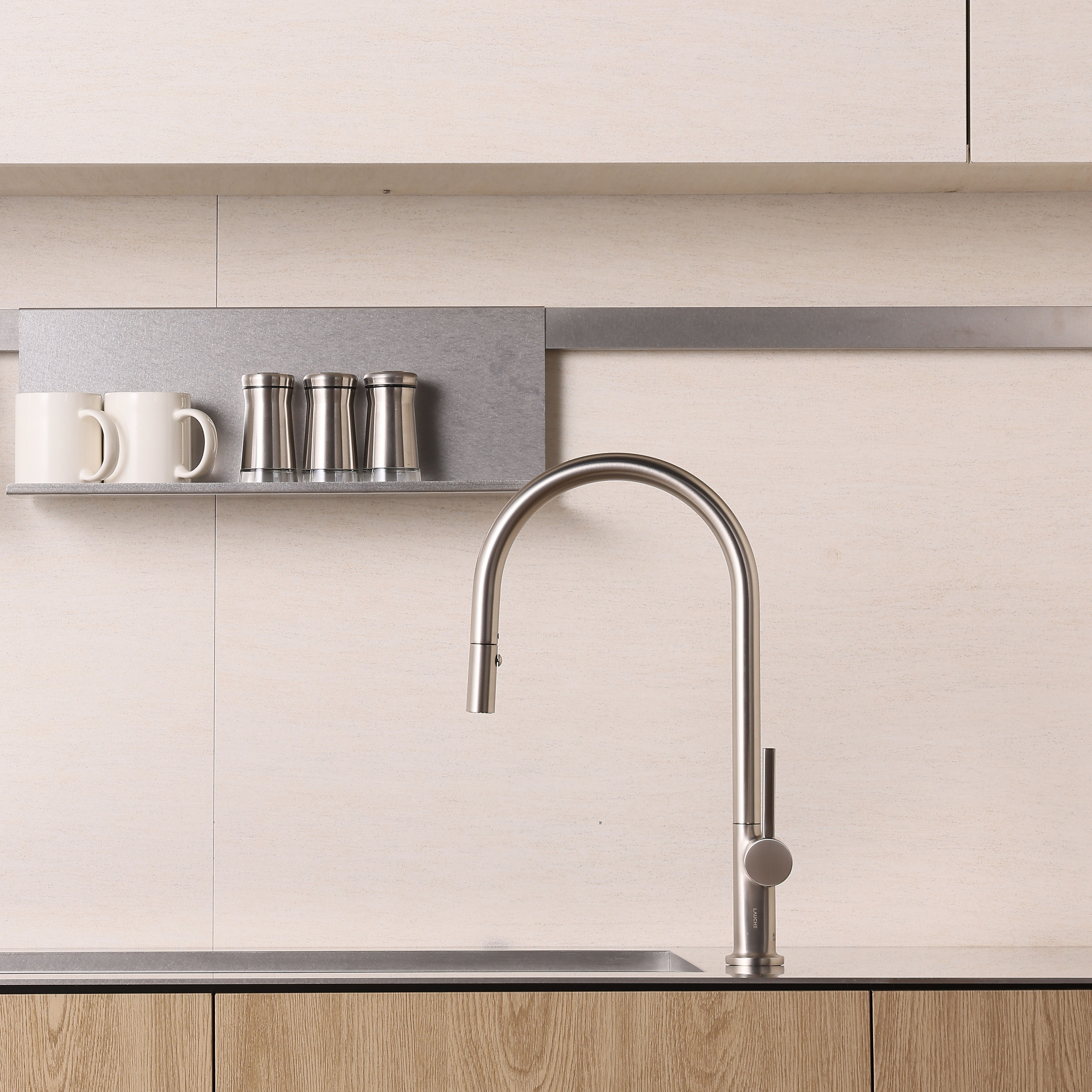 라우체 아르띠 U형 무광 니켈 주방 싱크수전 TM0028UN