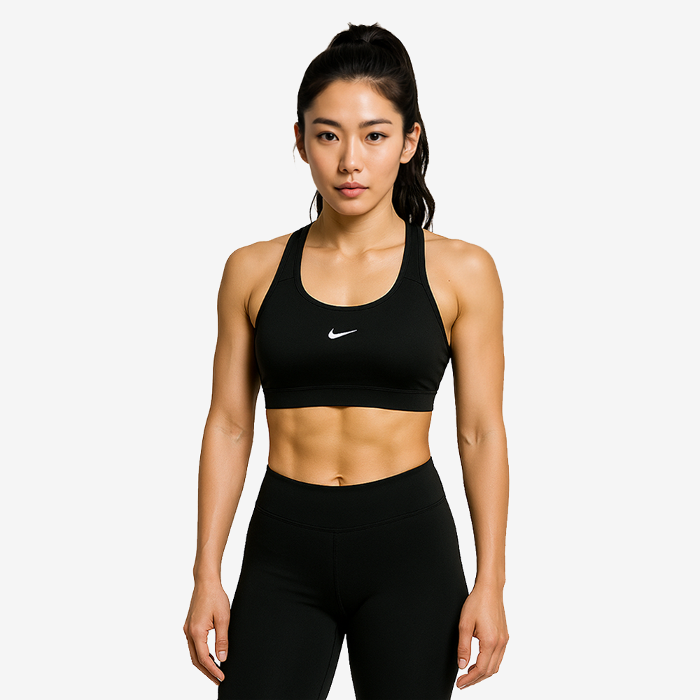 나이키 우먼 스우시 미디엄 서포트 패드 스포츠브라 DX6822-010