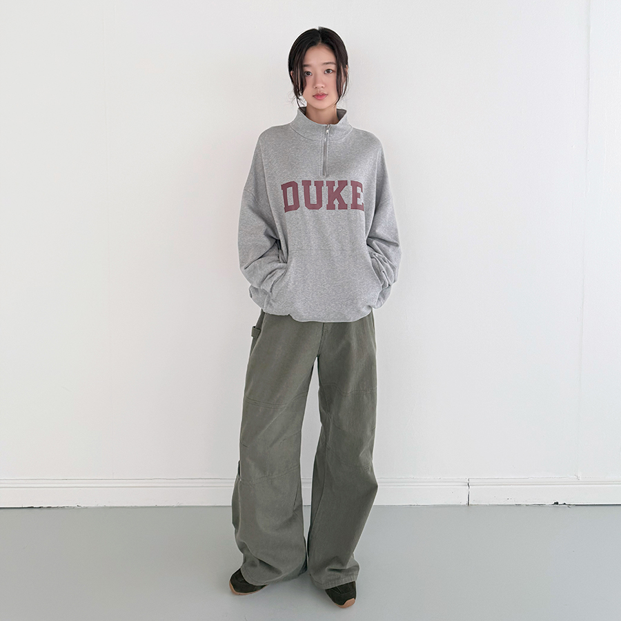 카고 스트링 와이드 팬츠 캐주얼 포켓 카고 바지 - 상세 이미지 3