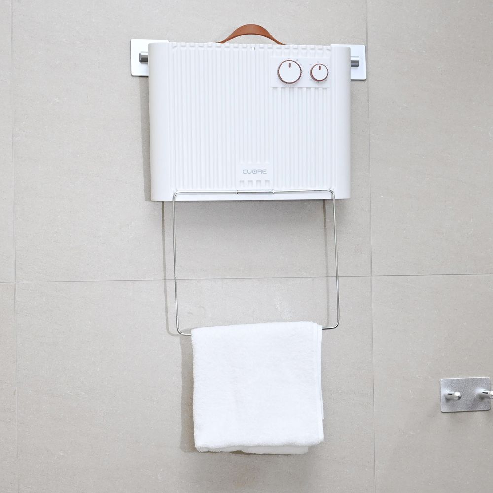 쿠오레 욕실 온풍기 가정용 벽걸이 전기 화장실 무타공 난방기 PTC 히터 CH-B20W